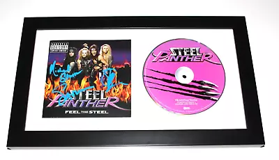 Steel Panther Band Signed Framed 'feel The Stee' Cd Cover Album Coa Glam Metal • $159.99