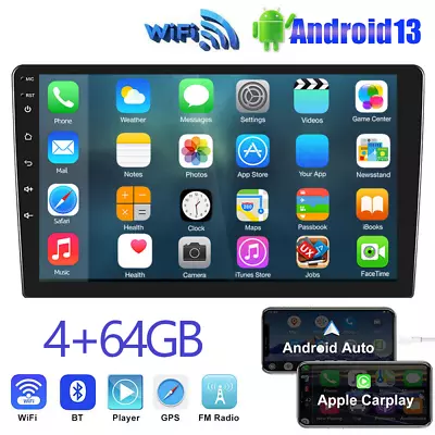 9  Android13 64G Wireles Carplay Auto 4Core GPS Navigation Car Stereo Player GPS • $72.19
