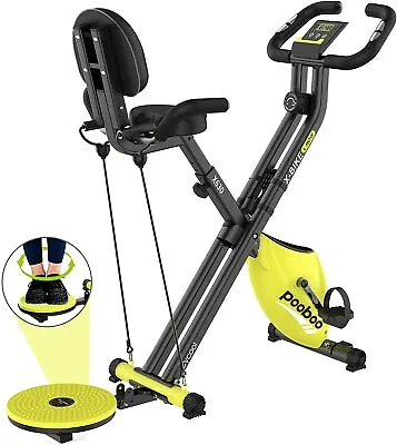 Home Folding Stationary Bike Cycling Exercise Bike Workout Bike Upright X-Bike • $155.99