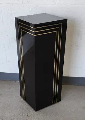 Vintage 30  Black Laminate Display Pedestal Plant Stand • $103.96