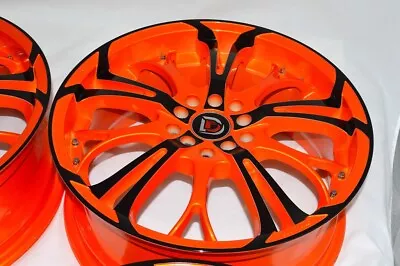 4 New DDR R25 17x7 5x100/114.3 40mm Orange Polished Black 17  Wheels Rims • $679