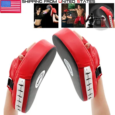 Boxing Focus Pad Training Punch MMA  Strike Curved Mitts Arm Pad Kick Muay Thai • $19.95