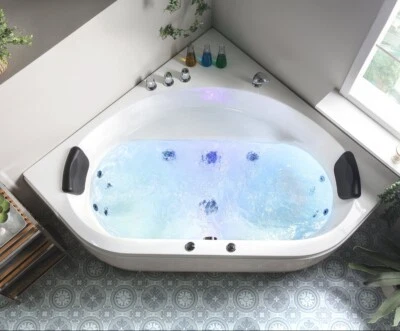 Linda - Whirlpool Bathtub With Front Glass 170 X 120 Cm 2 Persons - View #10