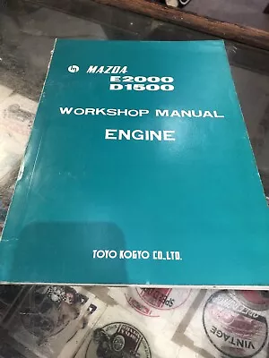 Mazda E2000 D1500 Workshop Manual Engine Original Vintage 1968 • $45