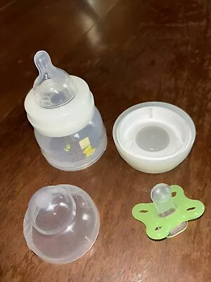 2 NEW MAM Easy Start Anti-Colic Bottles & Start Pacifiers Newborns Boy Or Girl • $8