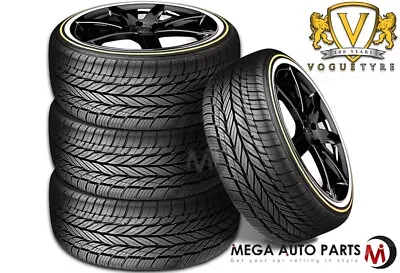 4 Vogue Custom Built Radial VIII 235/55R17 99H White/Gold Sidewall Tires • $1472.28