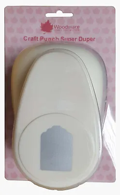 Woodware Lever Craft Paper Punch Curvy Price Label Merchandise Tag Approx 3 Inch • £14.99