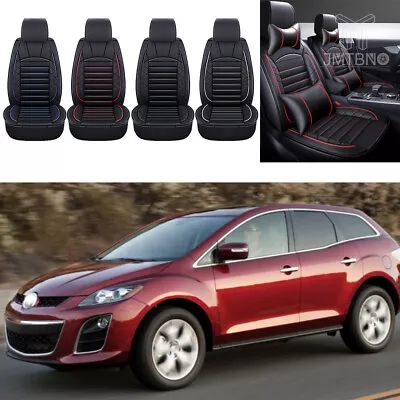 $169.58 • Buy For Mazda 3 6 CX-7 CX-5 5Seats Car Seat Covers PU Leather Front + Rear Cushion