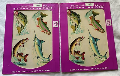 2 PKG- Vintage MEYERCORD FISH DECAL DECORATIONS-1525C-Sealed • $4.99