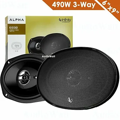 $69.99 • Buy 2x Infinity Alpha 6930 6  X 9  490W 3-Way Car Audio Tweeter Coaxial Speaker NEW