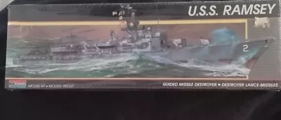 Vintage 1987 Monogram U.S.S. RAMSEY Model Kit New Guided Missile Destroyer • $20.50