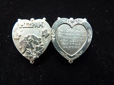 Vintage Sterling Silver Mizpah Sweethearts Brooch. • £26.99