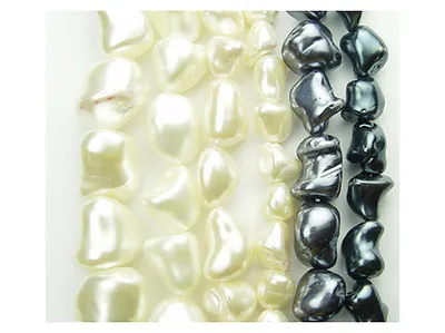 Shell MOP Pearlized Nugget 16   / Minimum 2 Different Strand To Ship • $1.90