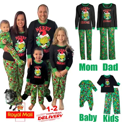 £11.29 • Buy Christmas Pjs Pyjamas Family Boy Girl Kid The Grinch Nightwear PJs Matching Set