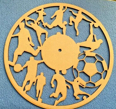 Wooden MDF Football Players Ball    Clock Face Blank 25cm And 29cm • £8.50