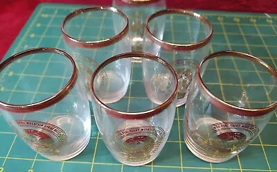 Vintage Coors Beer Barrel Clear Glass Beer Tasting Glasses (Set Of 6) • $11.98