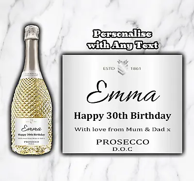 £2.99 • Buy Personalised Prosecco Label Champagne Wine Birthday Celebration Gift Sticker