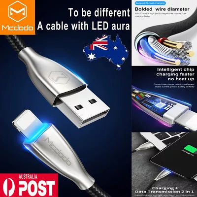 $7.99 • Buy Genuine Mcdodo Fast USB Charging Cable Charger For IPhone X XR 7 8 Plus 13 12 11