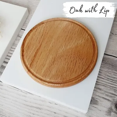 Plain Wooden Drinks Coasters Coffee Dining Table Worktop Desk Protector • £4.99