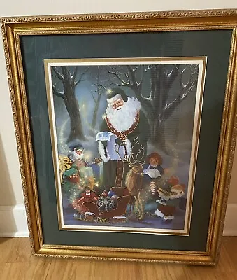 D Morgan Print 1994 Vtg Picture The Magic Never Ends Santa Signed 24.7 X28.5 • $125.89