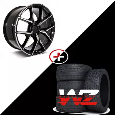 20  Machine Black Wheels W/Tires Fits Mercedes E250 E350 E550 S500S550SLK350 • $1449