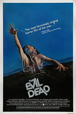 1981 The Evil Dead Movie Poster Print Ash Cheryl Bruce Campbell Horror 🪓🍿 • $7.93