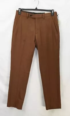 Alfani Men's Size 32X30 Slim-Fit Solid Suit Pants Vicuna Brown NWT • $41.50