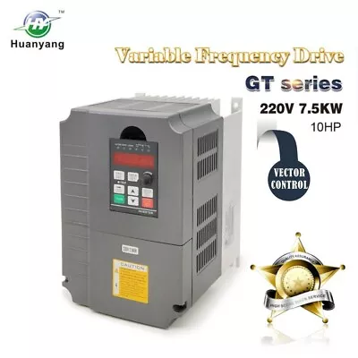 VFD Vector Control CNC Variable Frequency Drive Inverter 7.5kW 10HP 220V AC 34A • $259.98