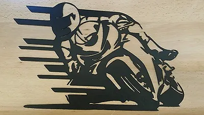 Motorcycle Racer Metal Wall Art Plasma Cut Decor Gift Idea • $49.99