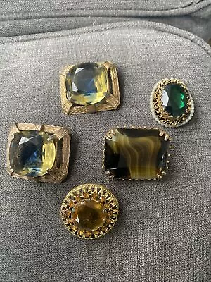 Genuine Vintage Joblot 5 Brooches Costume Jewellery From 50/60s • £9.99