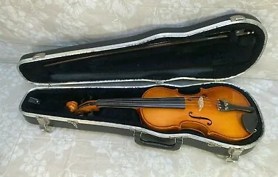 William Lewis & Son Student Violin W/ Bow In Case 2 Piece Belly 2 Piece Back • $231.20