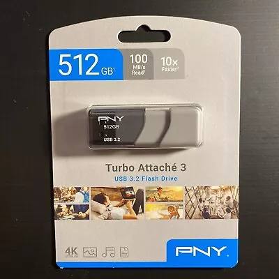 PNY 512GB USB3.2 Type-A SDXC Bundle 32GB 64GB 4K Video UHS-1 V30 U3 Flash Drive • $55.69
