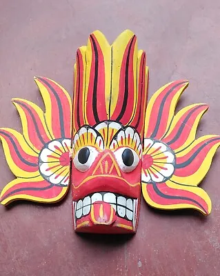 Srilanka Traditional Wooden Hand Corved Traditional Giri Raksha Yaka • $20