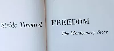 MLK Jr. STRIDE TOWARD FREEDOM Dr. Martin Luther King Jr 1st Ed. HC Book Ex Lib.  • $60