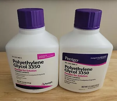 2 - Polyethylene Glycol 3350 Powder 17.9oz Exp 5/25 (Compared To Miralax ) NEW! • $11.20