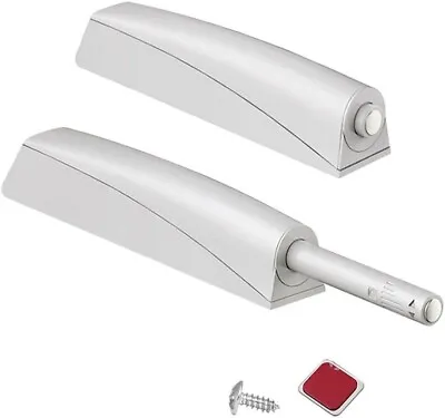 2* Drawer Door Cabinet Catch Push To Open Magnetic Tip Latch Touch Release White • £5.99
