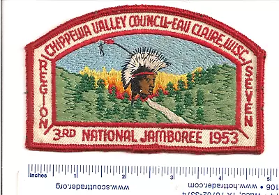 Chippewa Valley Council 1953 National Jamboree Jsp Patch Oa • $67.19