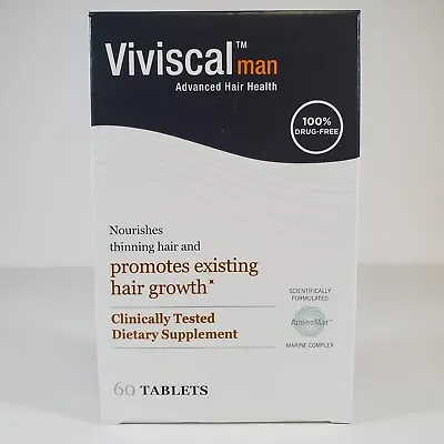 Viviscal Man Advanced Hair Health Growth Nourish Thinning 60 Tablets EXP 09/2024 • $38.95