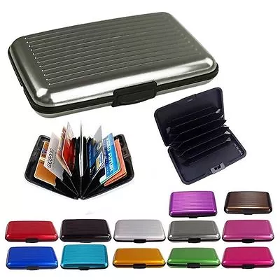£3.25 • Buy Metal Aluminium Business Id Credit Card Wallet Holder Pocket Case Box Waterproof