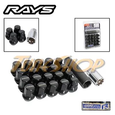 Rays Volk Racing 17 Hex Wheels Lock Lug Nuts 12x1.5 1.5 Acorn Rims Black H • $99.95