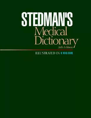 Stedman's Medical Dictionary 1995 Hardcover Thomas Lathrop Stedm • $5.70