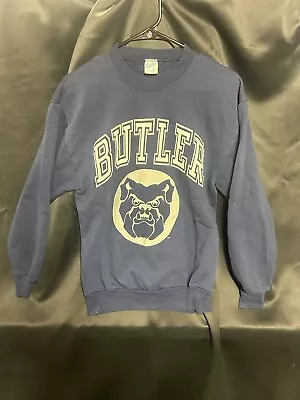 Vintage Butler Bulldogs Spellout Made In USA Crewneck Sweatshirt Medium • $24.99