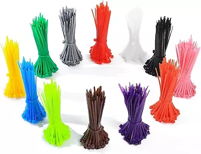 1200 Pcs Mixed Colored Zip Ties 4 Inch Multicolor Self-Locking Nylon Cable Zip  • $49.99