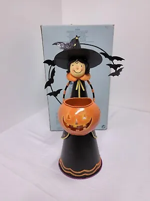 PartyLite Abracadabra Witch Halloween Candle Tealight Holder Glitter Bat Pumpkin • $59