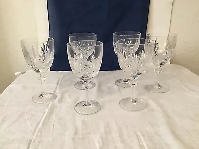 Vintage Set Of 6 Gorham Cut Crystal Crown Water Glasses/Goblets Stemware 7  • $95