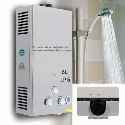 6L Instant LPG Portable Propane Gas Hot Water Portable Camp Shower Heater • £82.78