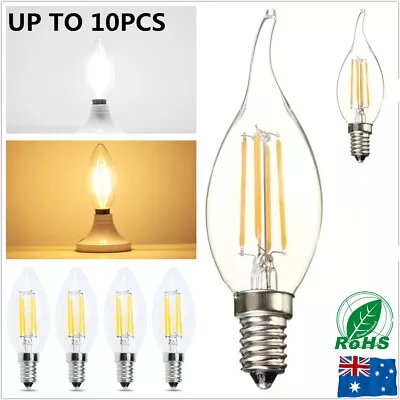 E14 4W 6W Dimmable LED Candle Filament Night Light Bulbs Edison Screw SES Lamps • $7.99