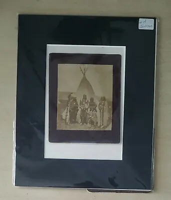 Native American Group Tee-Pee By W H Jackson Vintage Indian Cabinet Card • $625