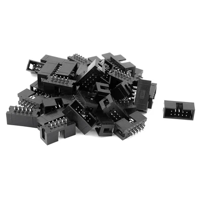 $12.40 • Buy 38pcs 2*5 10Pin PCB Box Header IDC Male Socket Straight Connector 2.54mm Pitch