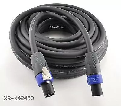 Kirlin 50ft SpeakOn 4C/12AWG NL4FX Pro Audio Speaker Cable W/ NEUTRIK Connectors • $79.95